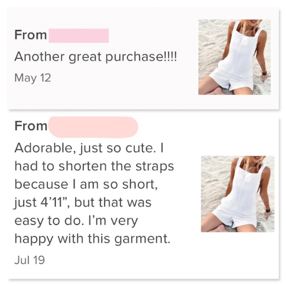 White Short Overalls with Side Pockets - Picture 7 of 8